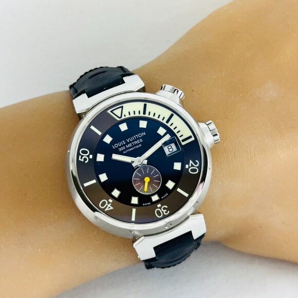 Louis Vuitton Tambour Diving Q1031 Stainless Steel 300m Automatic Watch - Picture 1 of 5